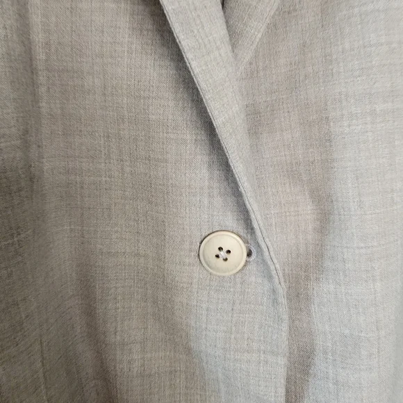 Lands' End Tan Blazer Suit Jacket Career Size 10P Uniform Coat 2 button - Picture 3 of 8